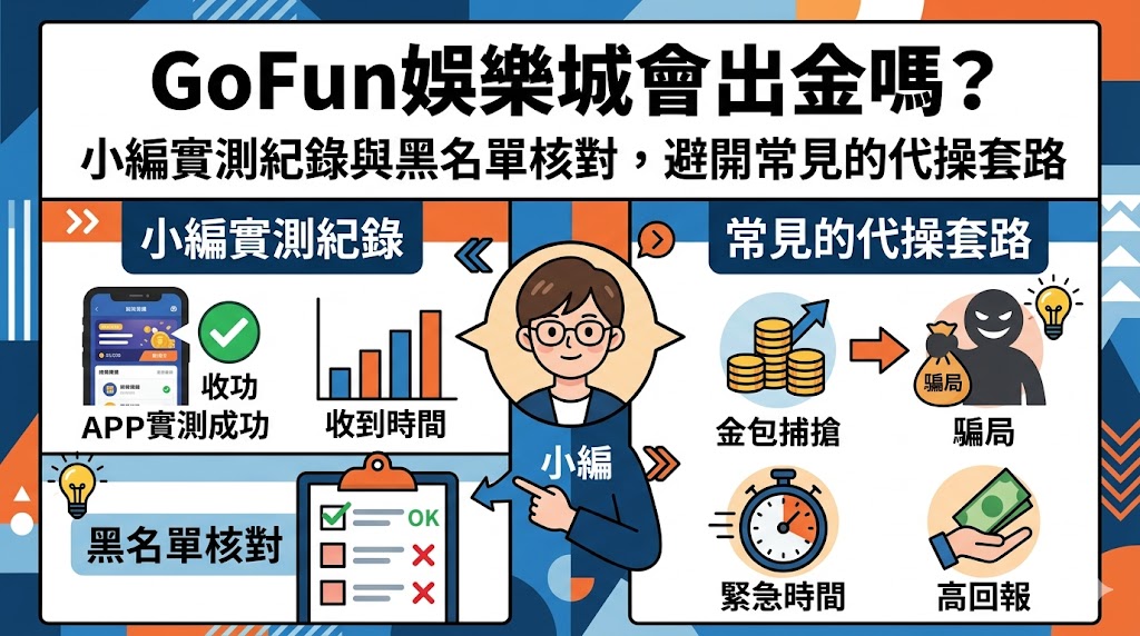 GoFun娛樂城會出金嗎？小編實測紀錄與黑名單核對，避開常見的代操套路