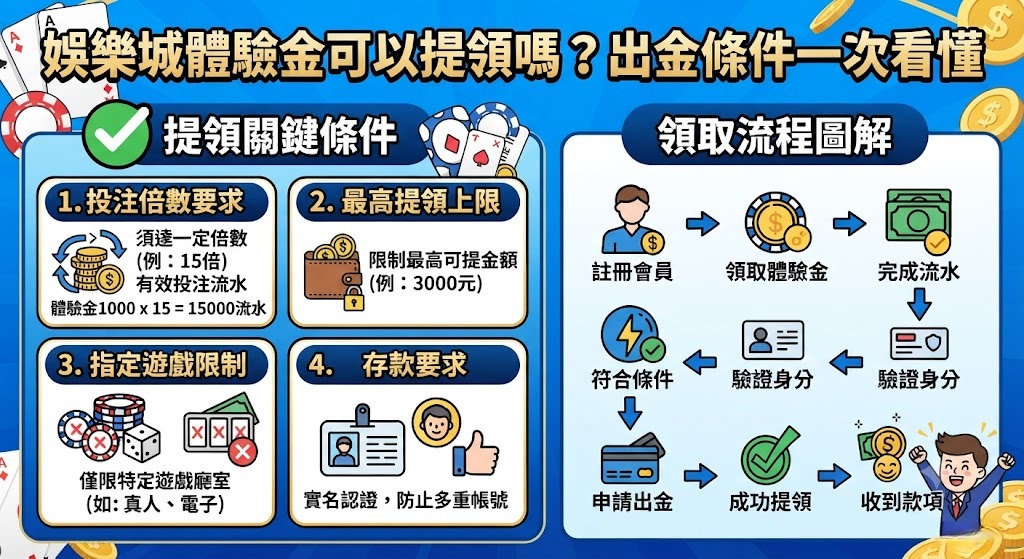 體驗金可以提領嗎？出金條件一次看懂