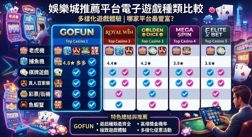 電子遊戲種類比較